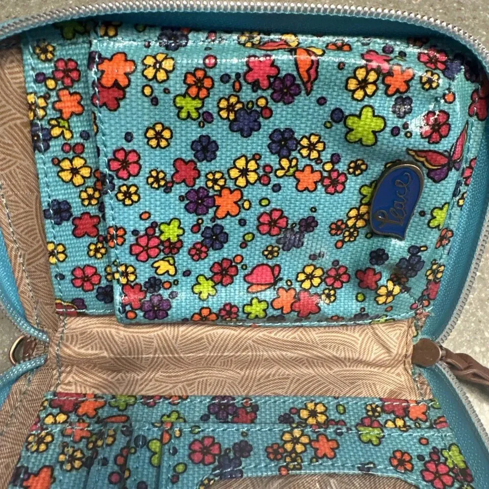 Sakroots Wallet Floral Multicolor Zip Around 5.5" X 4.5" - Picture 9 of 10